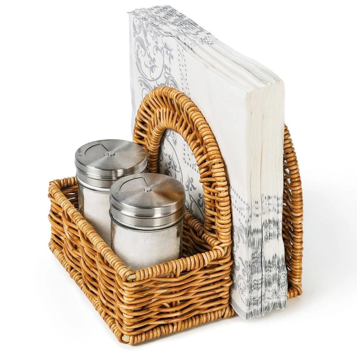 Stylish Rattan Napkin Holder for Home Decor (5.7 x 5.7 x 5.7)