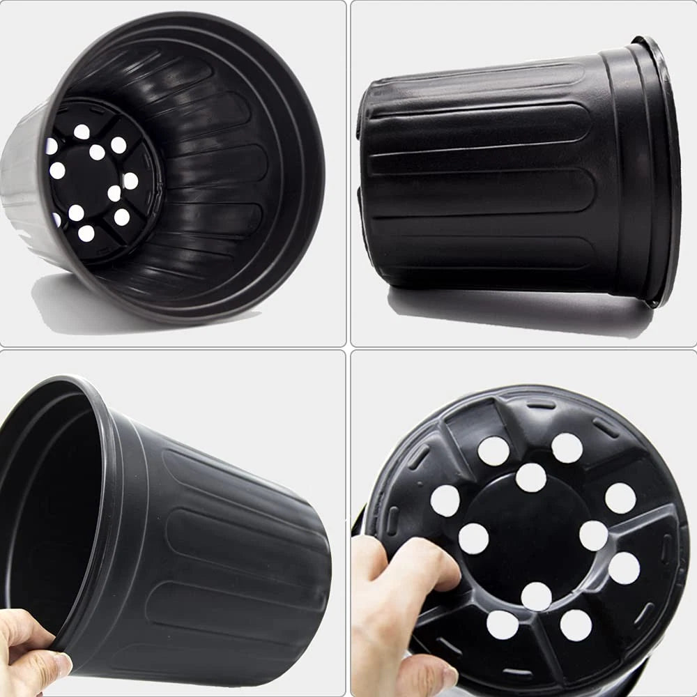 50-Pack Flexible Flower Plant Nursery Pots for Various Plants (1 Gallon)