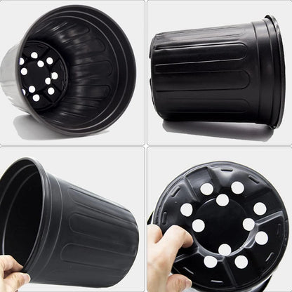 50-Pack Flexible Flower Plant Nursery Pots for Various Plants (1 Gallon)