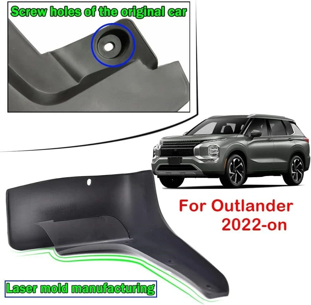 Front and Rear Mud Flaps for Mitsubishi Outlander 2.4L 2.5L (2022–2025)