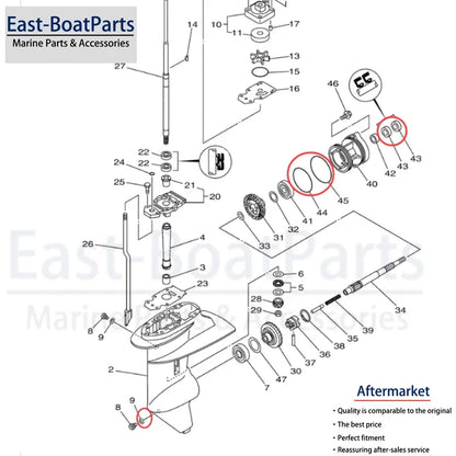 Lower Unit Repair Seal Kit for Yamaha Outboard (93101-17054)