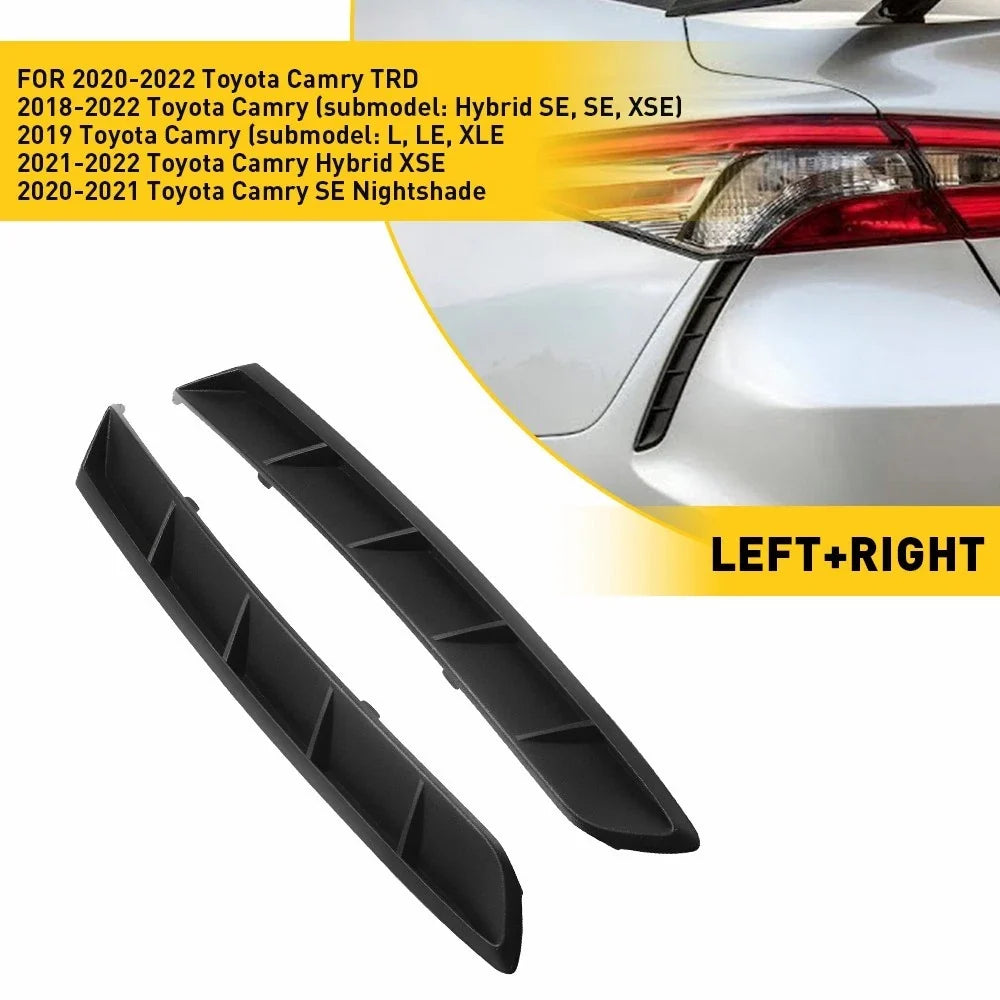 2X Rear Bumper Side Extension Trim for Toyota Camry SE XSE (2018–2020)