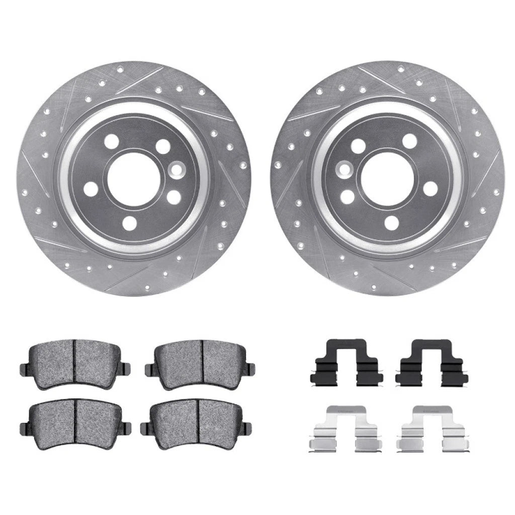 Rotor Set for Volvo S80 (2008–2016) ALX-PAU-DF-7512-27042-CLA1, Drilled & Slotted