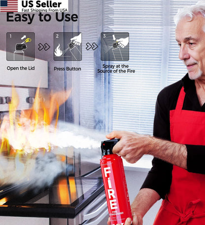 2-Pack Fire Extinguisher for Home, Kitchen, Car