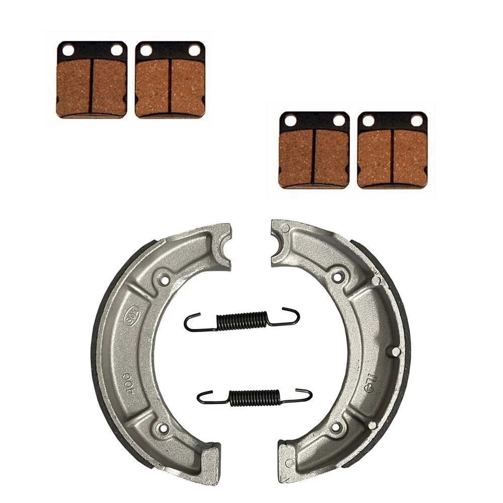 Set of 4 Front Brake Pads & Rear Brake Shoes for Yamaha Kodiak 400 (1999–2003) FS-414 FS-120