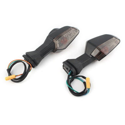 Pair Black Lens Motorcycle Rear Turn Signal Lights for Kawasaki Ninja (2013-2018)