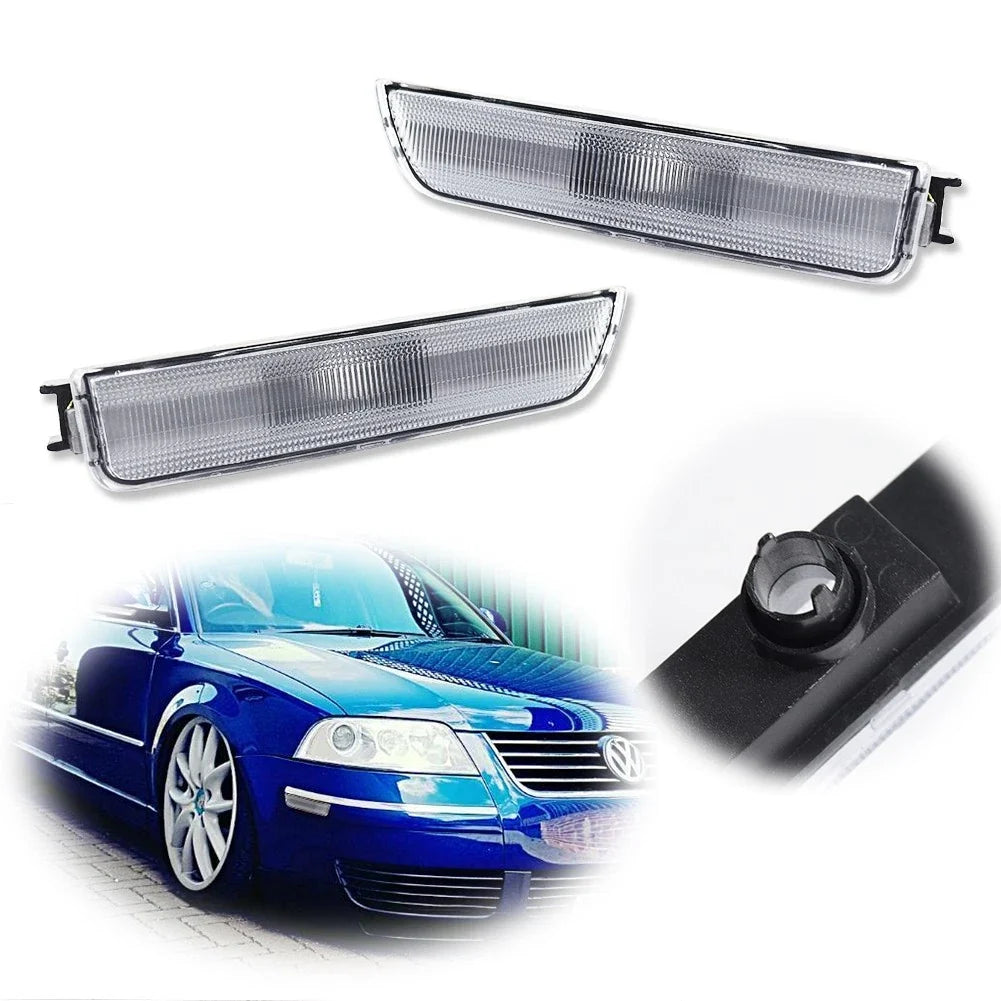 Set of 2 Clear Side Marker Lamps for VW Passat B5.5 (2001–2005)