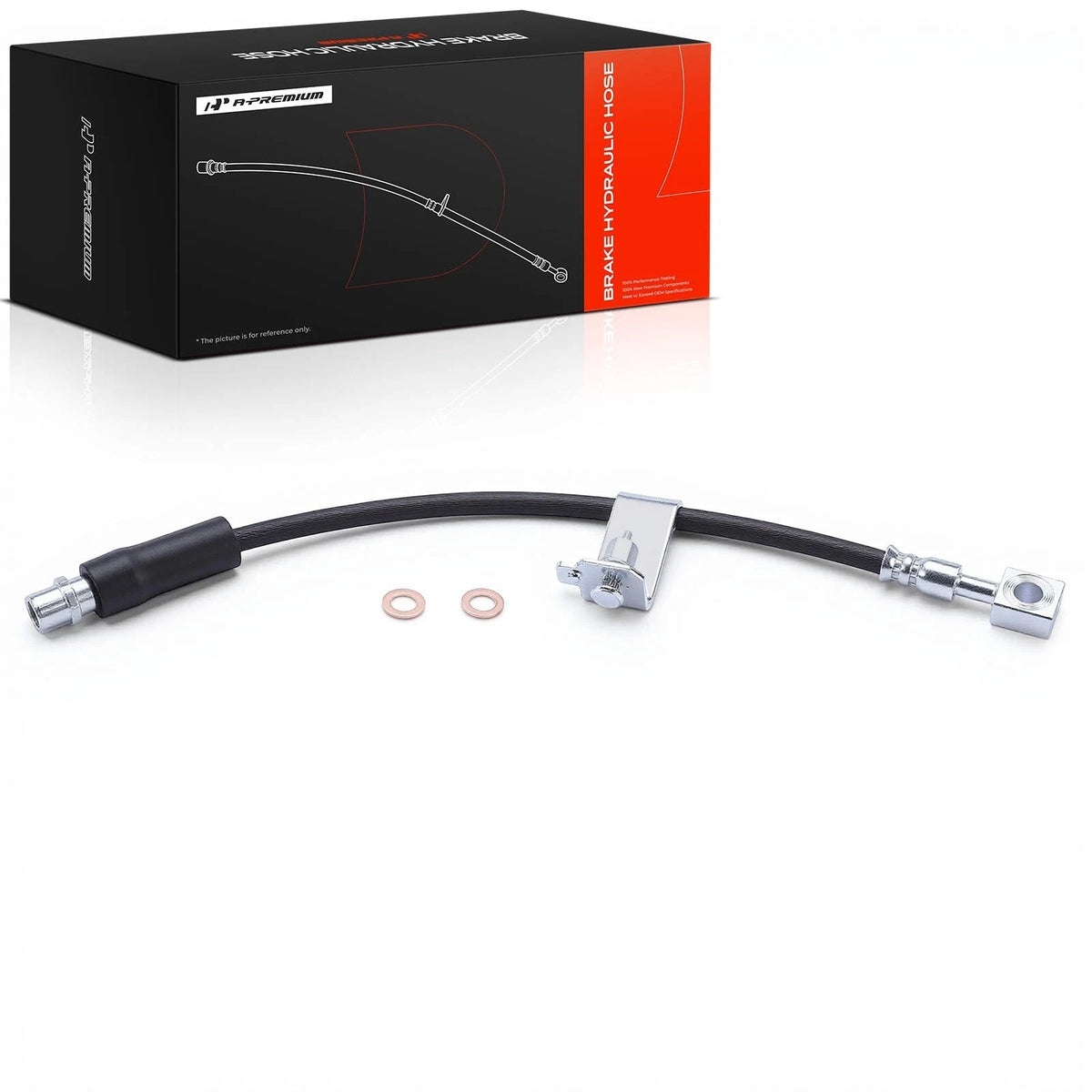 Front Left Brake Hydraulic Hose for Chevy Malibu, Saturn Aura, Pontiac (2204634)
