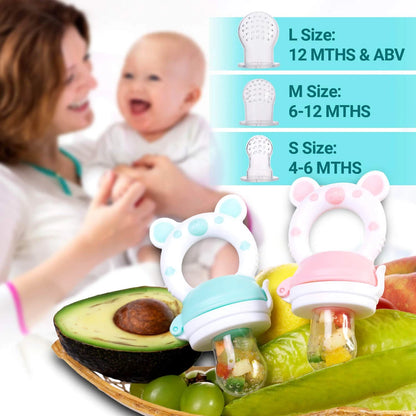 Baby Fruit Food Feeder Pacifier for Fresh Feeder (Pack of 1) - Cyan