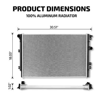 Aluminum Radiator for Volkswagen Tiguan (2009–2018) 1.4L 2.0L