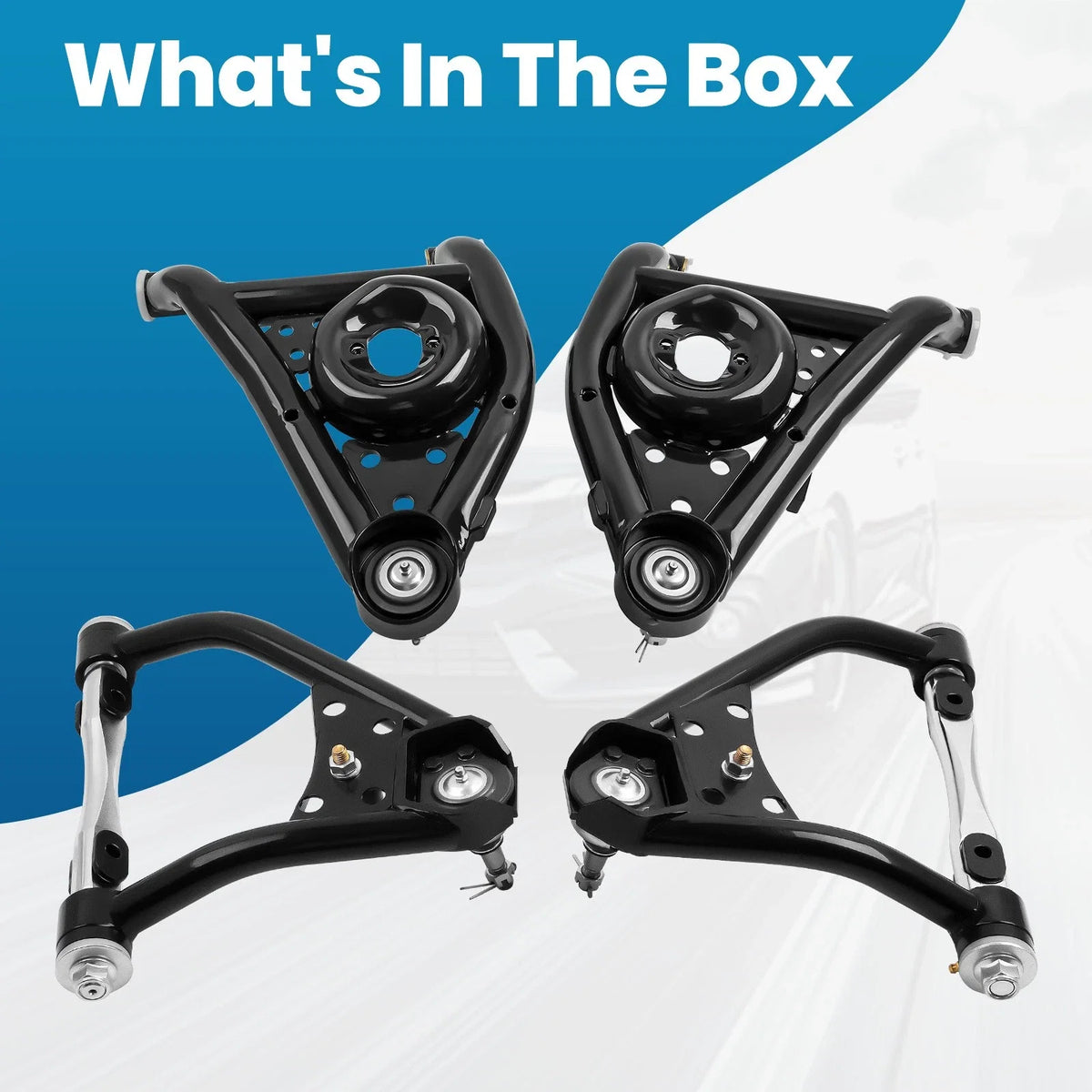 Set of 4 Tubular Control Arms for Camaro Firebird Nova (1967–1974)