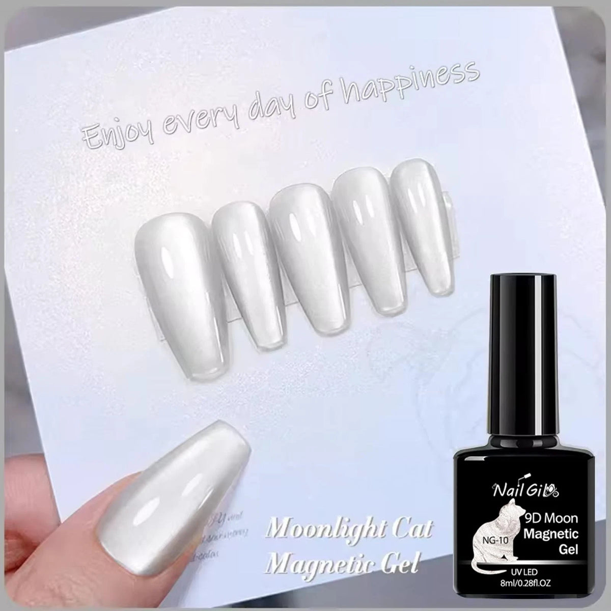Nail Gel Cat Eye Silver for Nail Art (Pack of 1)
