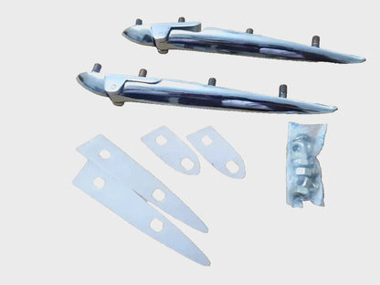 Set of 2 Chrome Plated Boot Trunk Lid Hinges for Morris & Vintage Car