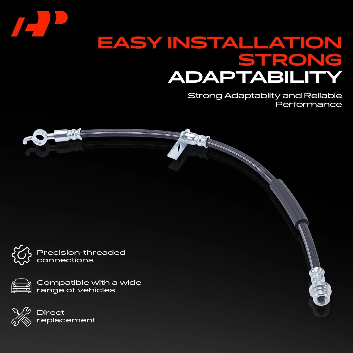 Front Left Brake Hydraulic Hose for Ford Fusion, Lincoln MKZ (2013–2017) DG9Z2078E, BRHF277