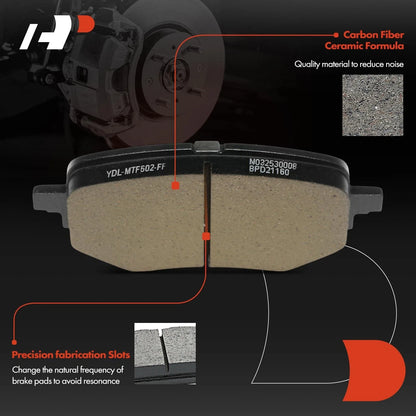 Set of 4 Rear Ceramic Brake Pads for Honda Clarity (2017–2021)