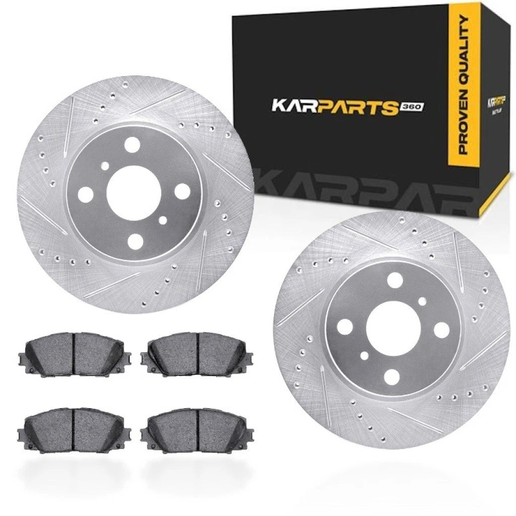 Rotor Set with Brake Pads for Toyota Yaris (2006–2018) ALX-PAU-DF-7512-76127-CLA1