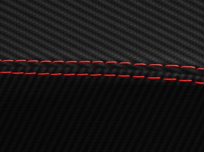 Carbon Fiber Console Lid Cover for Jeep Grand Cherokee (2005–2010) Red Stitch