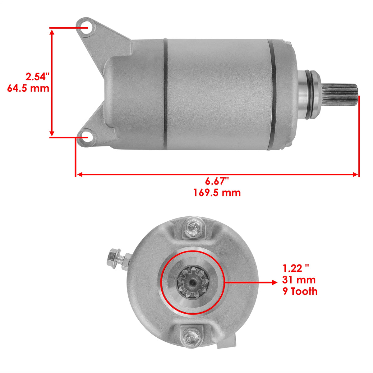 Starter for Yamaha Virago 500 (1983) 22U-81800-60-00, 3JB818900000