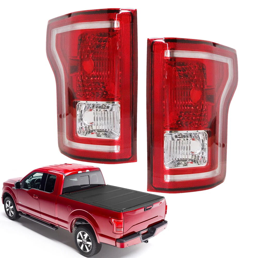 Set of 2 Red Rear Brake Tail Lights for Ford F-150 (2015–2017) FO2801239C, FO2800239C