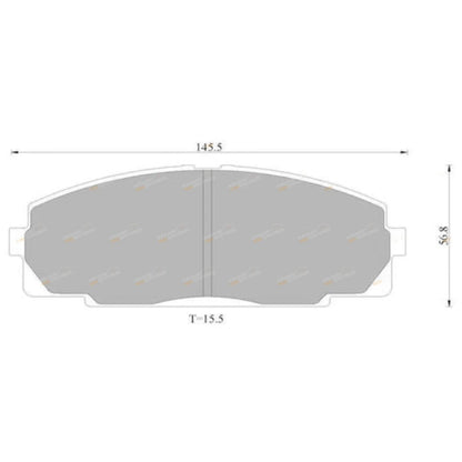 Tora Front Disc Brake Pads for Toyota Hiace RZH113 RZH125 (1989–1998)