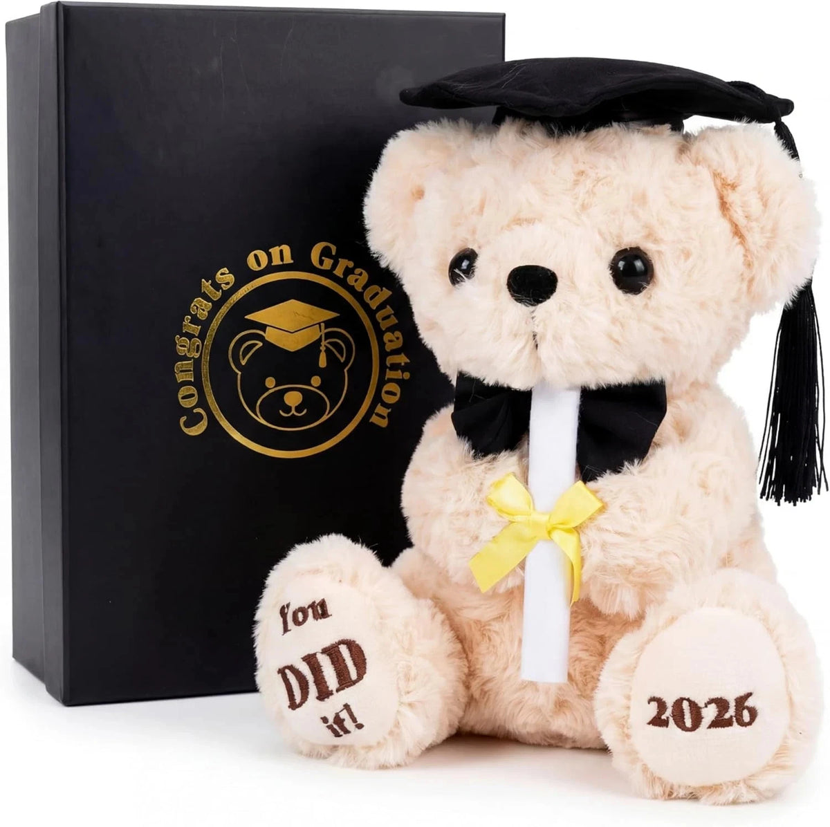 8 Inch Plush Graduation Bear in Gift Box - You DID it