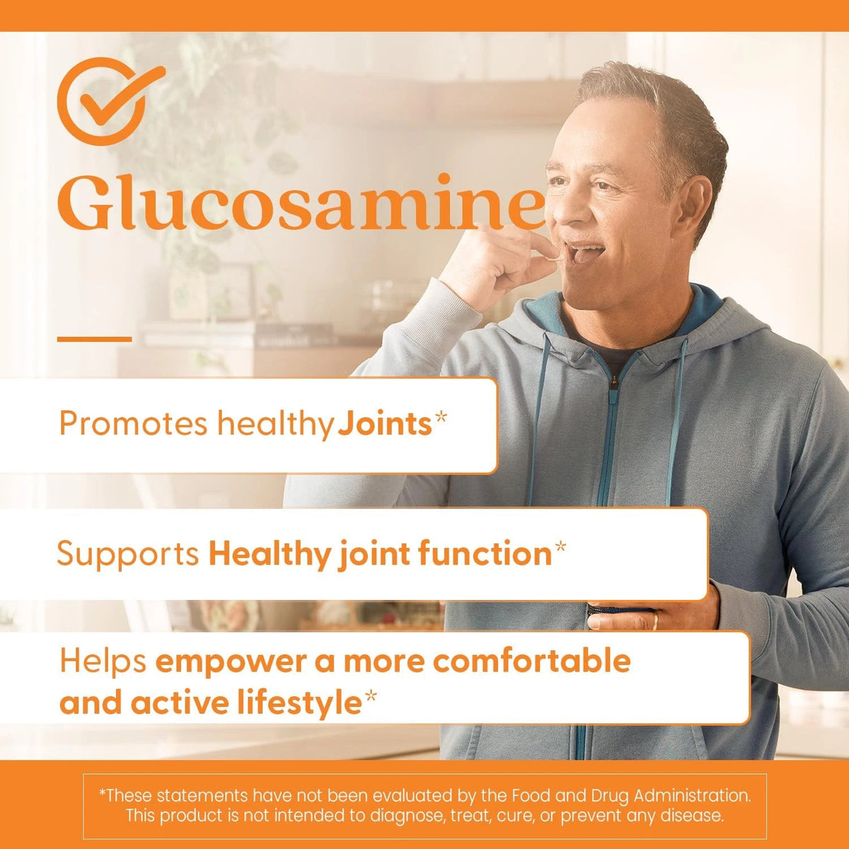 Glucosamine Supplement for Men 180 Count (Pack of 1)