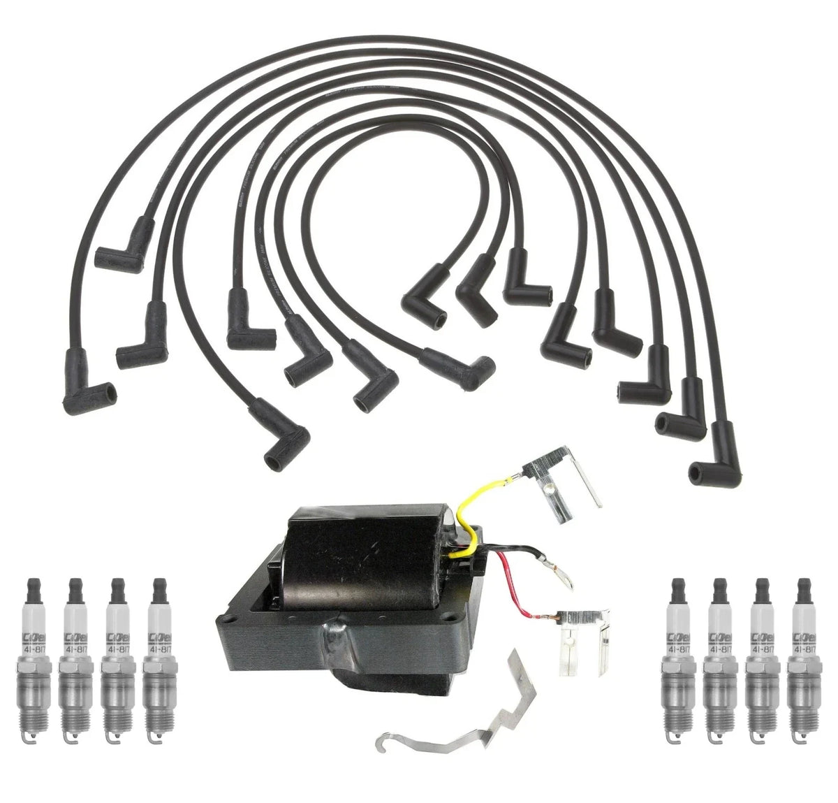 Ignition Wires Coil 8 Spark Plugs .045" Kit for Chevy GMC V8