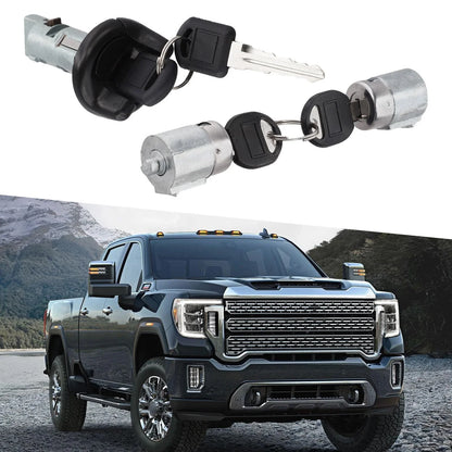 Complete Set of Door Lock Cylinders and Keys for Chevy GMC (702671, 702674)