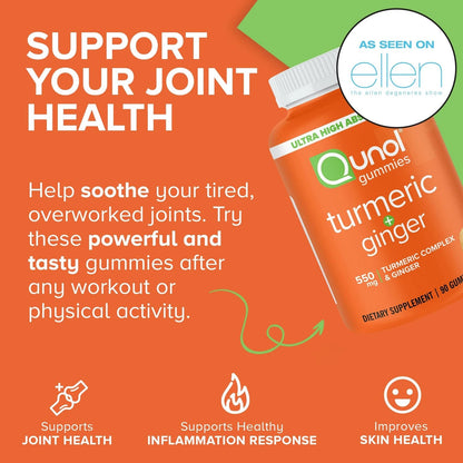 Turmeric and Ginger Gummies for Joint Support (90 Count)