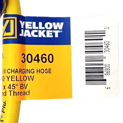 60" Charging Hose 1/4" LH to 1/4" RH 45 w/ Ball Valve for Yellow Jacket