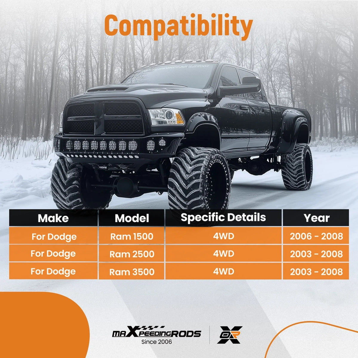 Steering Stabilizer Bar for Dodge Ram 1500 2500 3500 2003 (5.9L 6.7L) 4WD