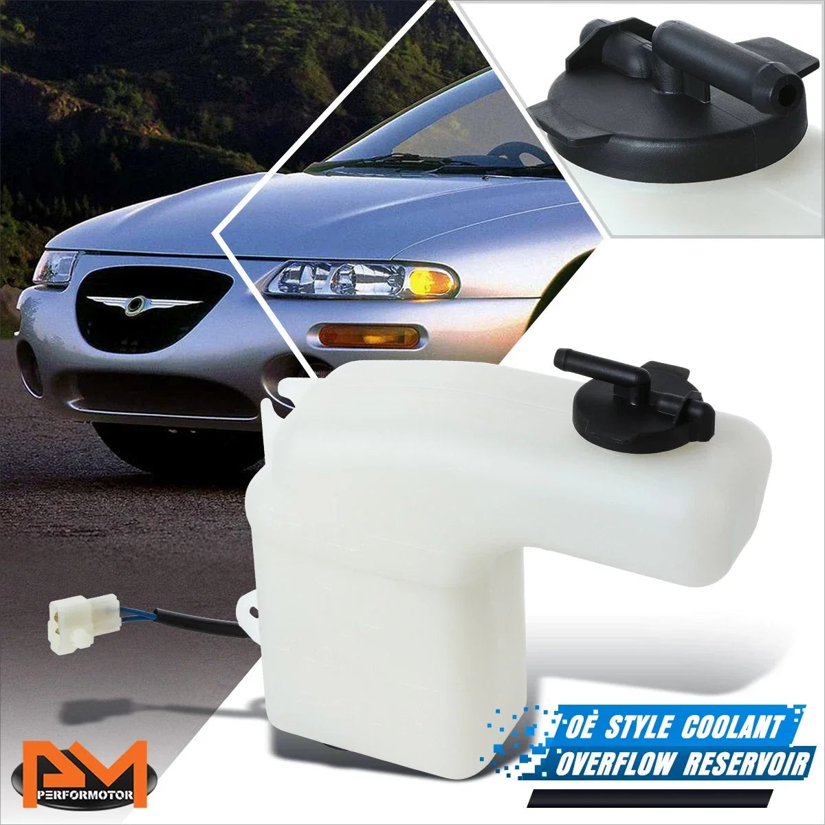 Coolant Reservoir Overflow Bottle w/Cap for Sebring/Avenger/Talon/Eclipse (1995)
