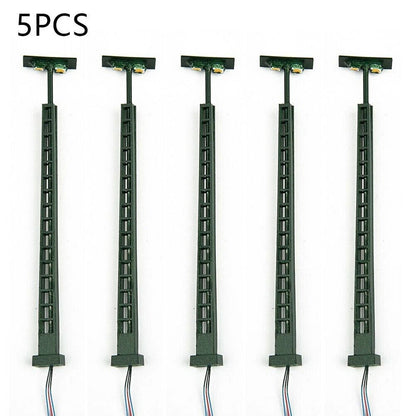 5X LED Lamp Post Lights for HO Scale 1:87 Model Railway Train