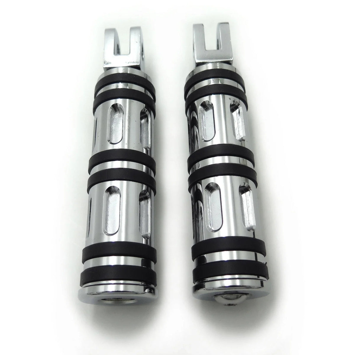 Chrome Edge Cut Footpegs for Triumph Bonneville America (2002–2014)