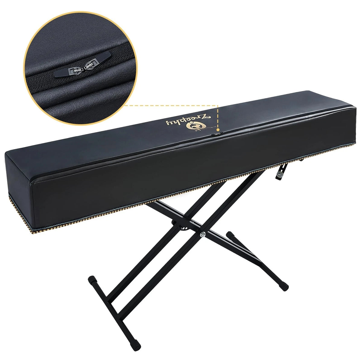 Piano Keyboard Dust Cover with Music Stand Opening (Zipper Design)