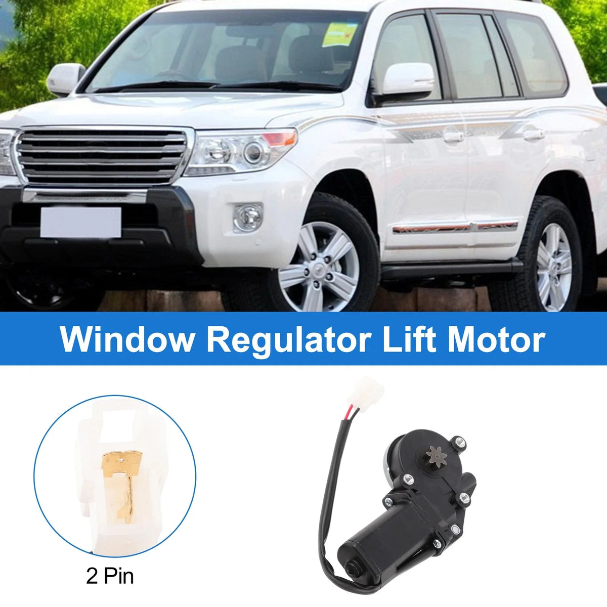 Front Right Power Window Regulator Lift Motor for Toyota Land Cruiser (2008–2021)
