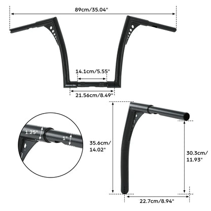 14" Rise Ape Hangers Handlebar for Harley Sportster Softail
