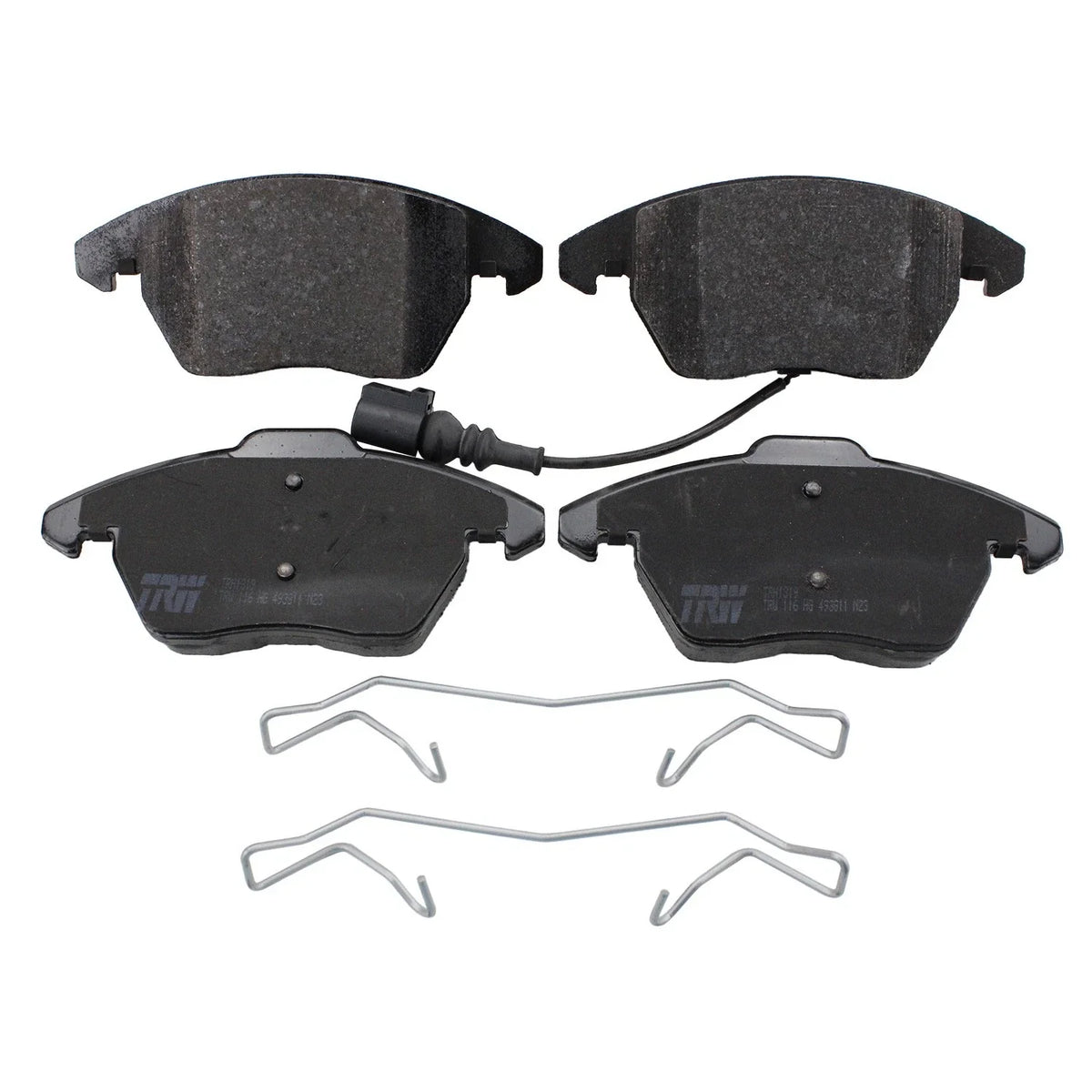 DuraGo Front Rotors & TRW Pro Low-Metallic Brake Pad Kit for Audi A3 TT Quattro Eos GTI (2006–2013)