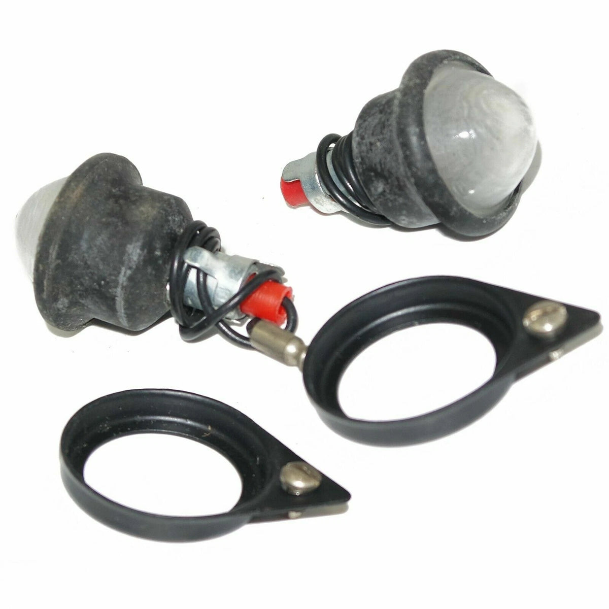 Frosted Pilot Light 12V with Black Rims & 2W Bulb for Royal Enfield Bullet