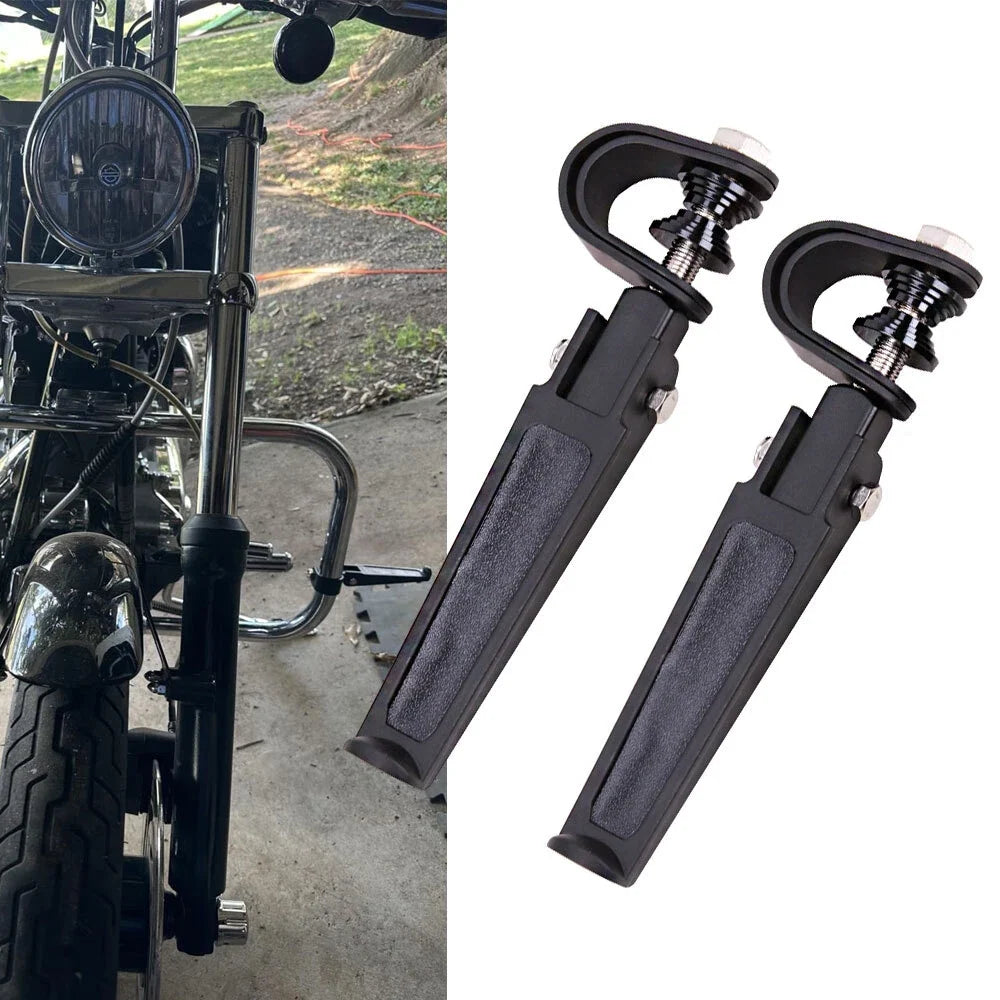 1.25 Inch Engine Guard U-Clamp Footpegs for Harley Heritage Softail FLST