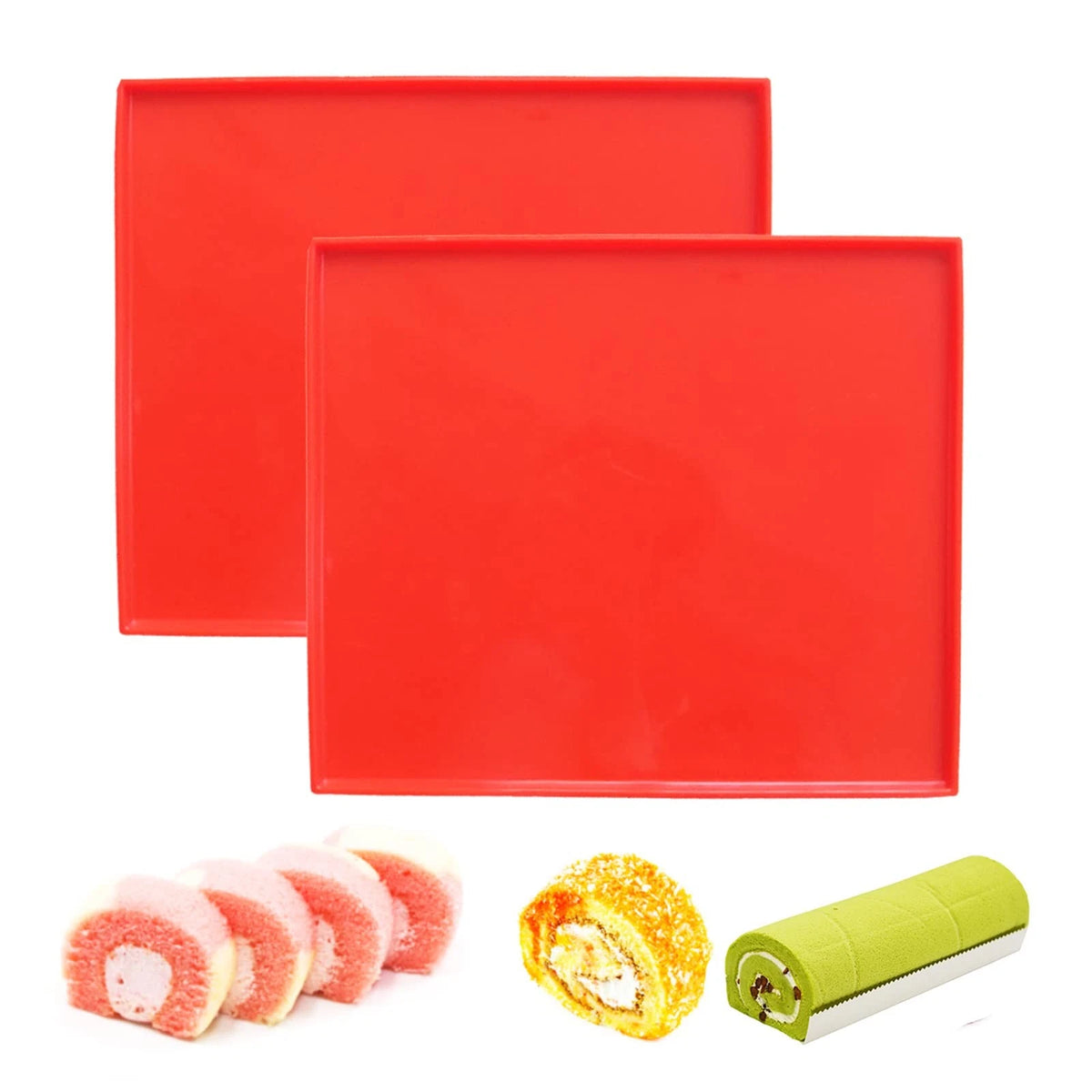 Flexible Silicone Baking Mat for Swiss Roll Cake (12 x 10.5 inches)