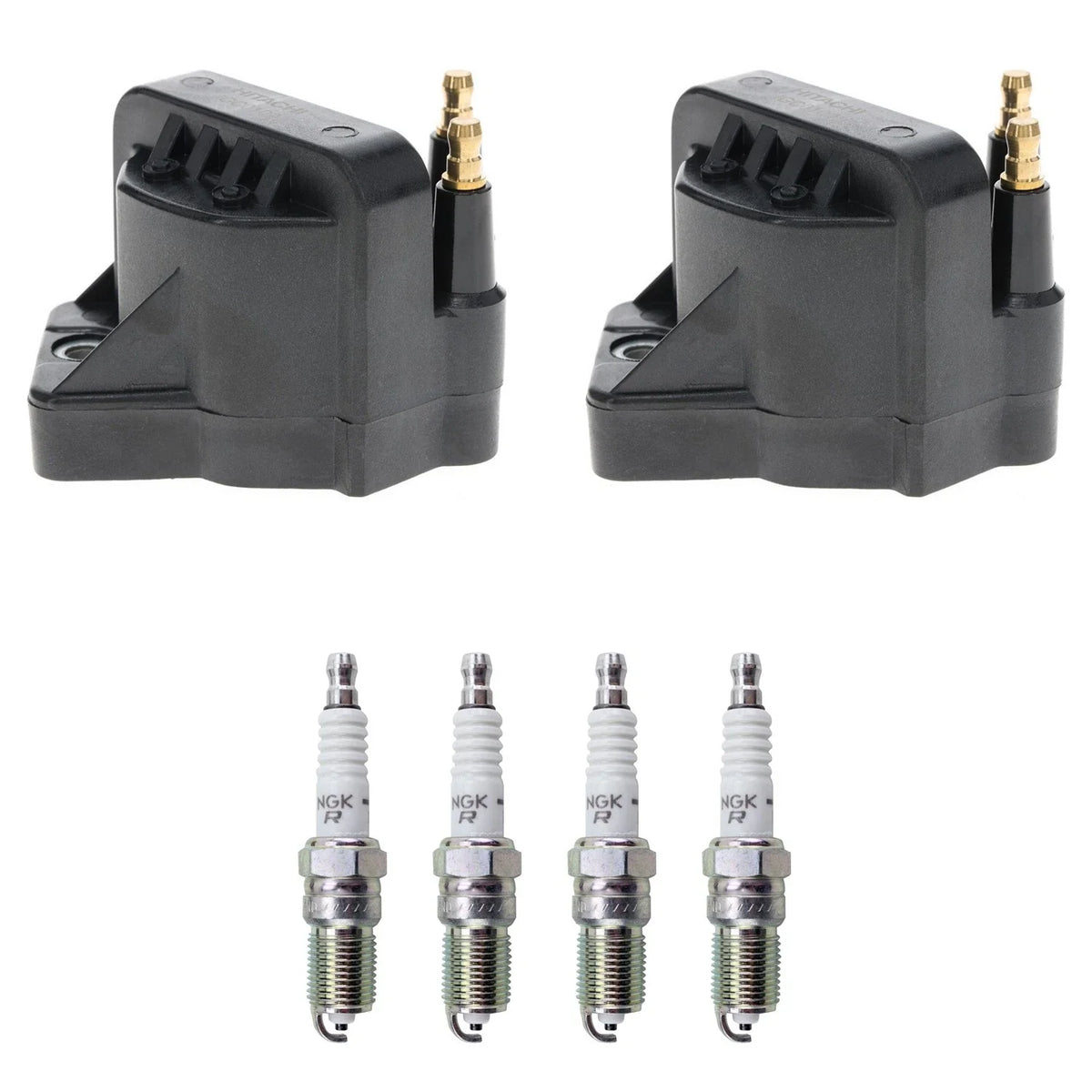 2X Ignition Coil & 4 NGK Spark Plugs Kit for S10 Sonoma (1996–2004)