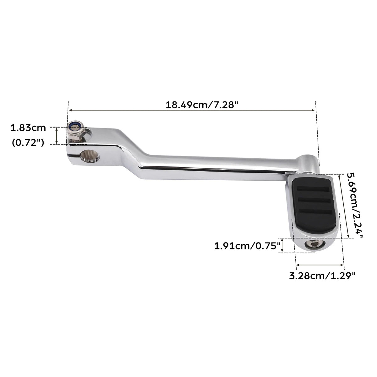 Chrome Left Heel Shift Lever w/ Shifter Pegs for Harley Softail (1986–2017)