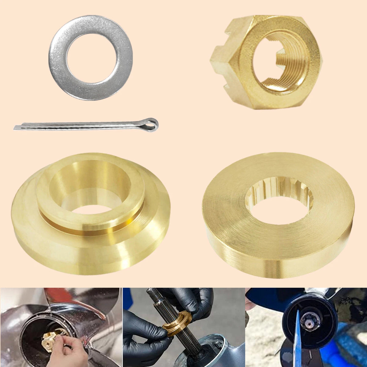 Propeller Installation Hardware Tools Kit for Yamaha Outboard (150-300 HP) 6E5-45987-01