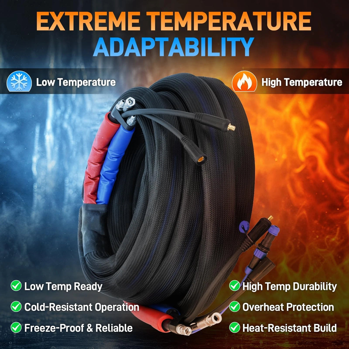 15M Heated Polyurethane PU Foam Hose for Spray Machine 12V