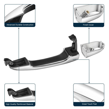 Exterior Door Handle for Kia Sorento (2011–2015) Rear Passenger Right RH Chrome