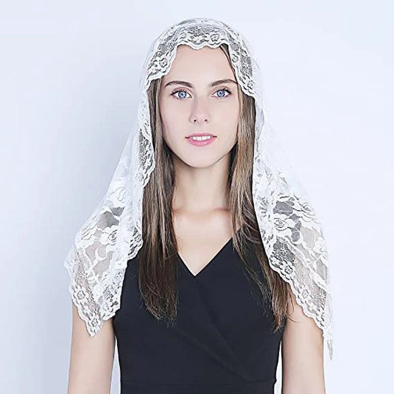Lace Mantilla Veil for Church Chapel (No Part Numbers Supplied)