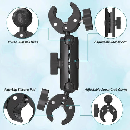 2X Umbrella Camera Pole Clamp Holder for Universal Use (360° Rotation)