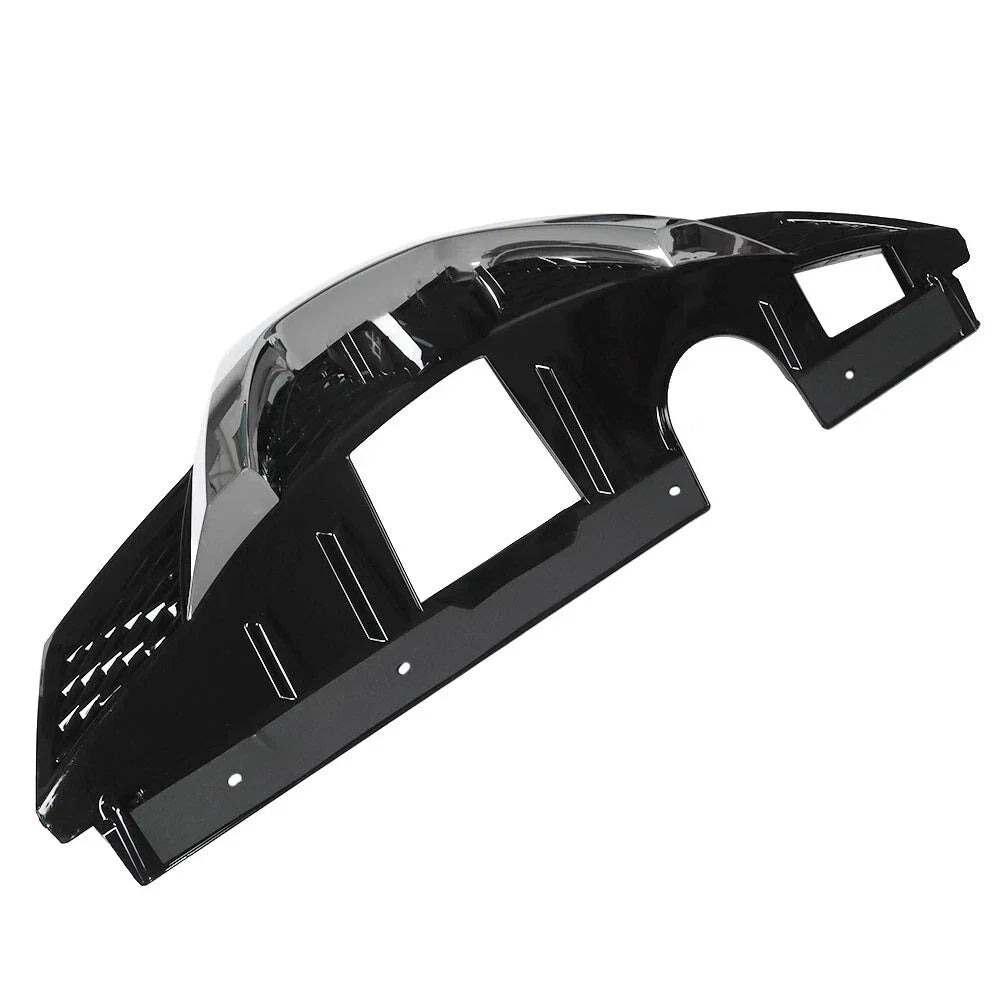 Front Upper Grille Replacement Set for Nissan Rogue (2014–2015) Black Chrome