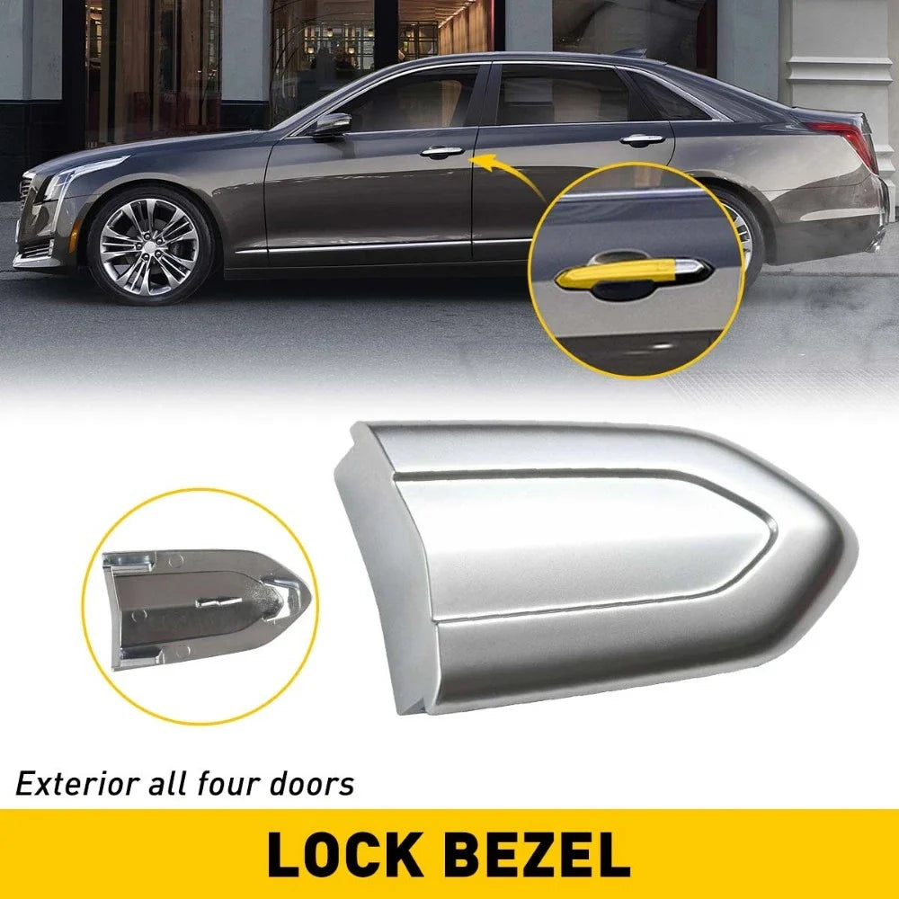 Chrome Door Lock Cylinder Cover for Cadillac XTS XT5 CT6 ATS CTS XT4 (2013–2023)